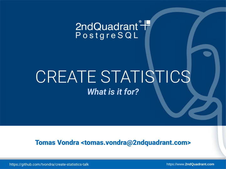 create statistics