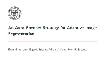 An Auto-Encoder Strategy for Adaptive Image  Segmentation  Evan M. Yu, Juan Eugenio Iglesias,