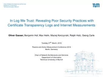 In Log We Trust: Revealing Poor Security Practices with  Certificate Transparency Logs and Internet