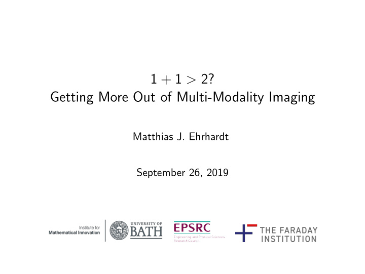 1 1 2 getting more out of multi modality imaging
