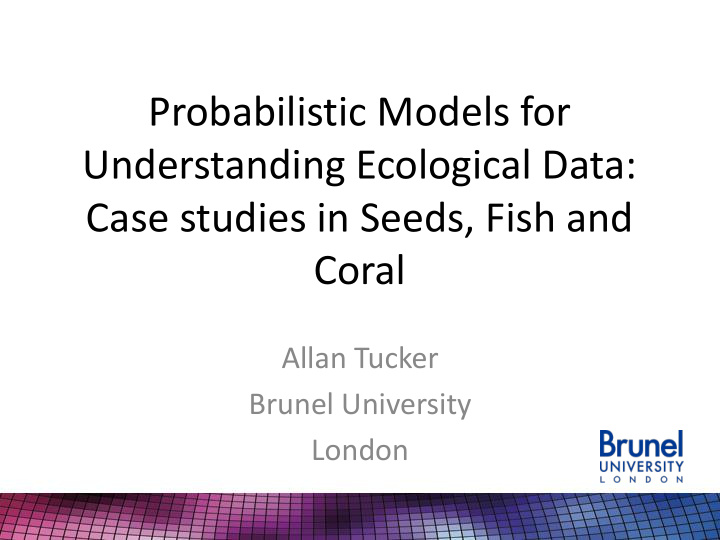 probabilistic models for