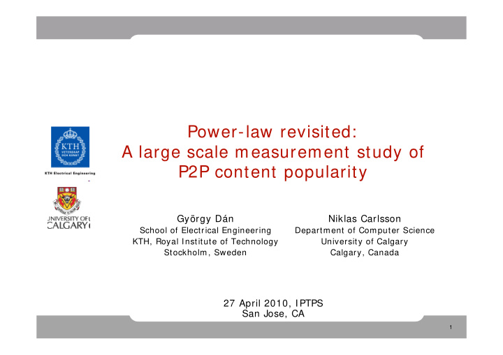 power law revisited a large scale measurement study of