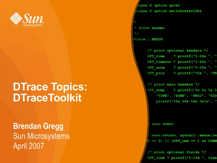 dtrace topics