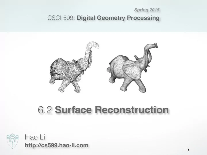 6 2 surface reconstruction