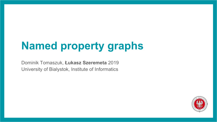 named property graphs