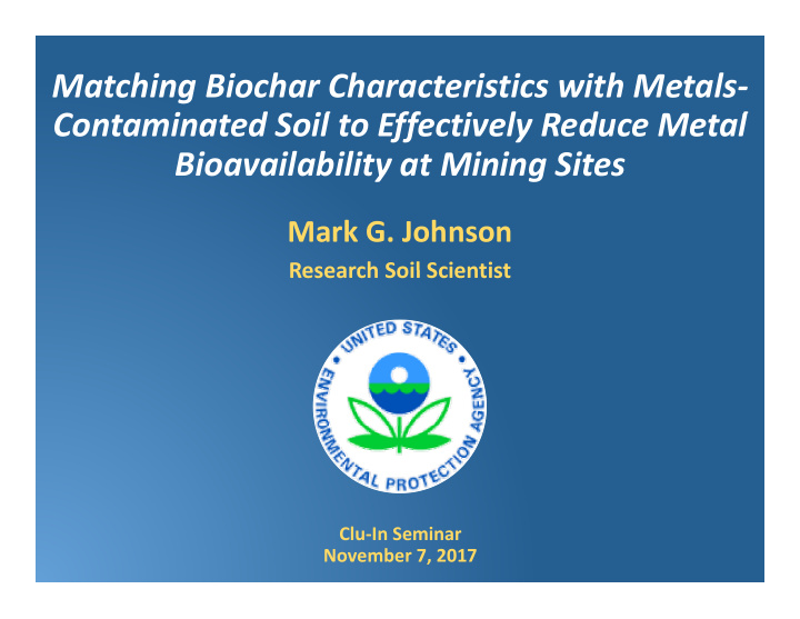 matching biochar characteristics with metals c