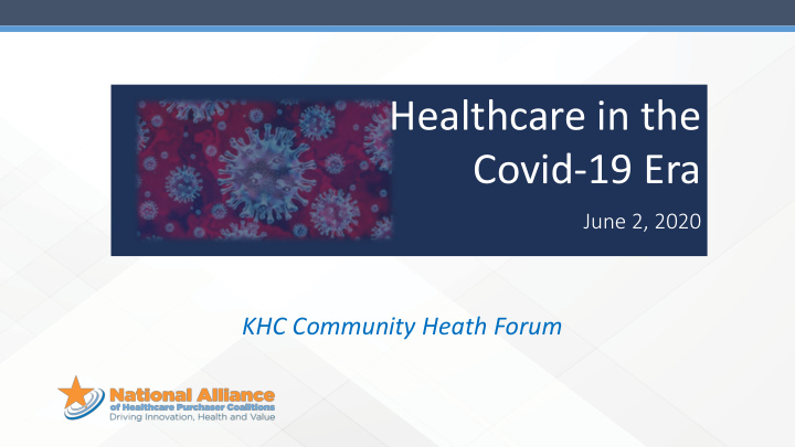 healthcare in the covid 19 era