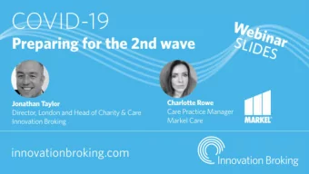 PREPARING FOR A 2 ND WAVE OF C-19  Brought to you by Innovation Broking and friends  Itinerary