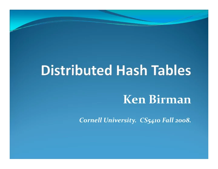 ken birman i