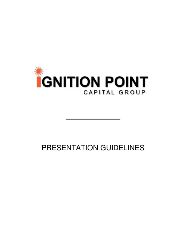 presentation of the business plan executive summary in