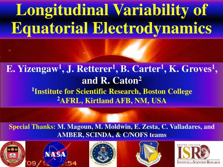 longitudinal variability of equatorial electrodynamics