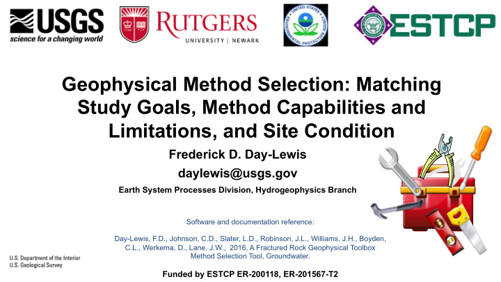 geophysical method selection matching study goals method
