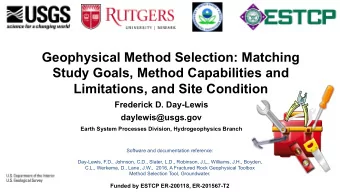 Geophysical Method Selection: Matching  Study Goals, Method Capabilities and Limitations, and Site