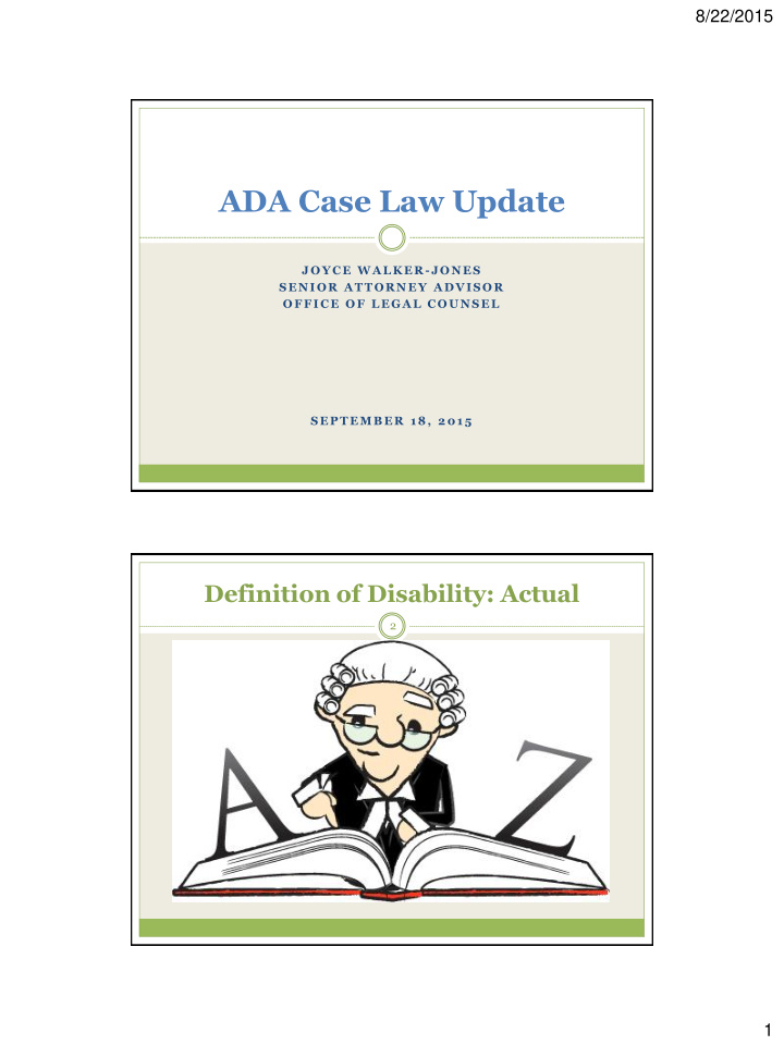 ada case law update