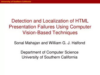 Presentation Failures Using Computer  Vision-Based Techniques  Sonal Mahajan and William G. J.