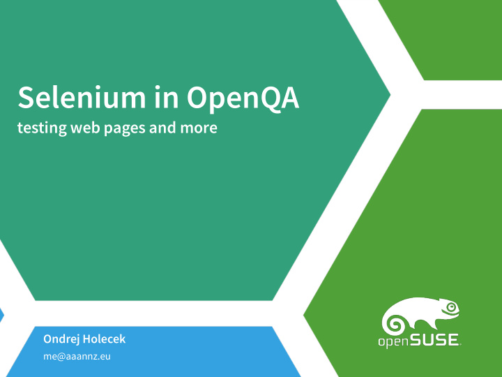 selenium in openqa