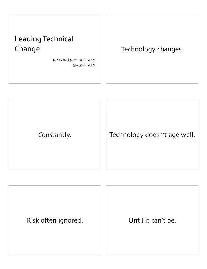 leading technical change
