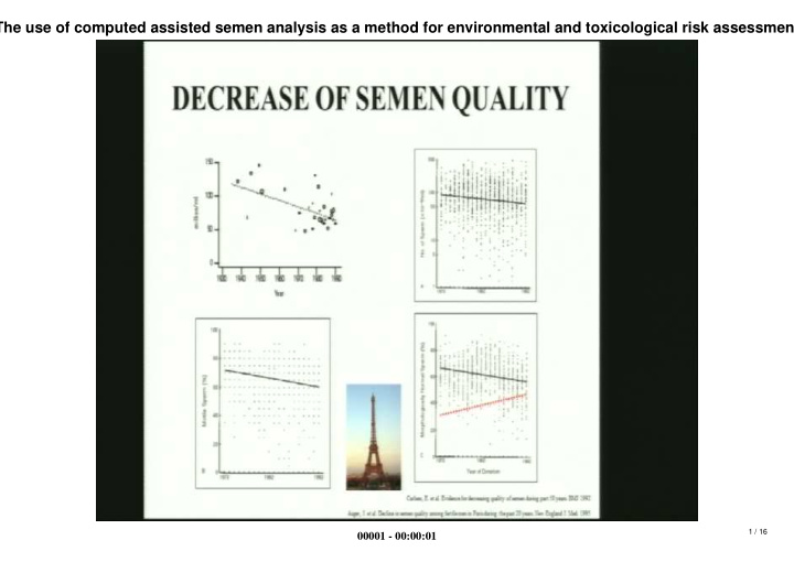 the use of computed assisted semen analysis as a method