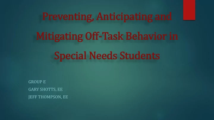 special l needs students