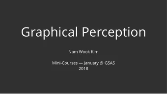 Graphical Perception  Nam Wook Kim  Mini-Courses  January @ GSAS  2018  What is graphical