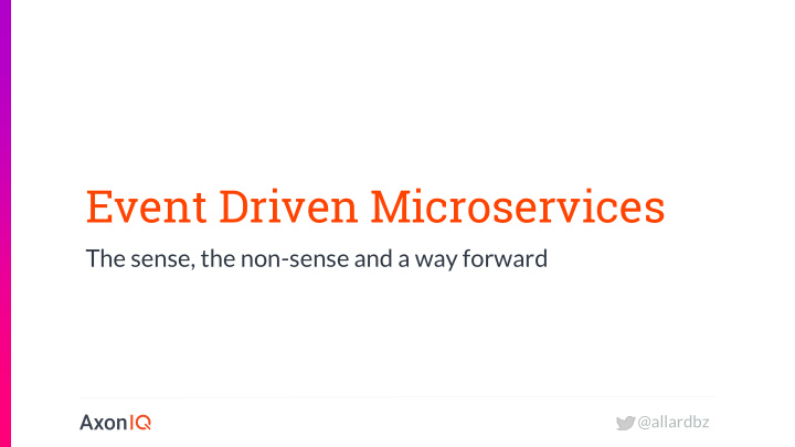 event driven microservices