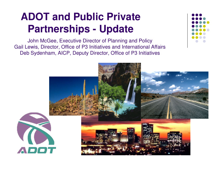 adot and public private partnerships update