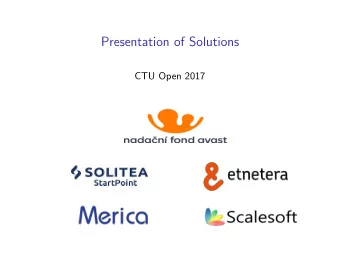 Presentation of Solutions  CTU Open 2017  Amusement Anticipation  Amusement Anticipation  Naive