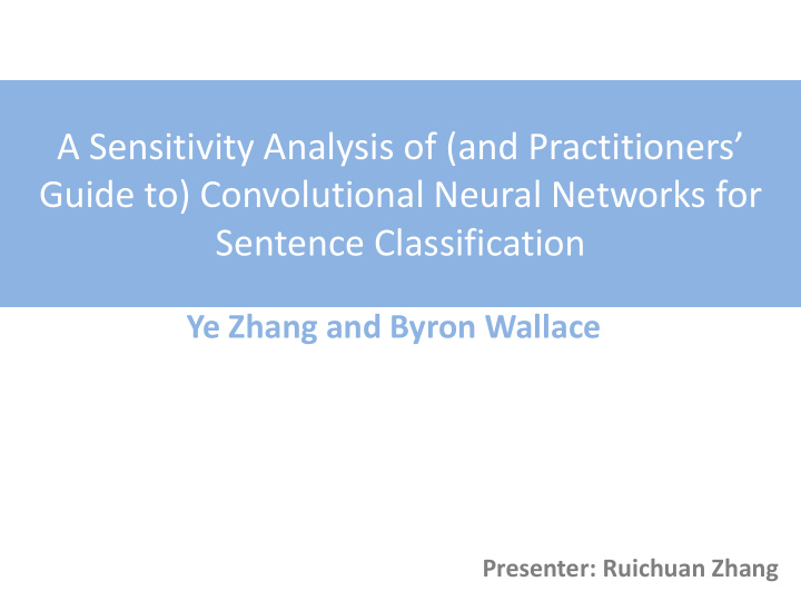 a sensitivity analysis of and practitioners guide to