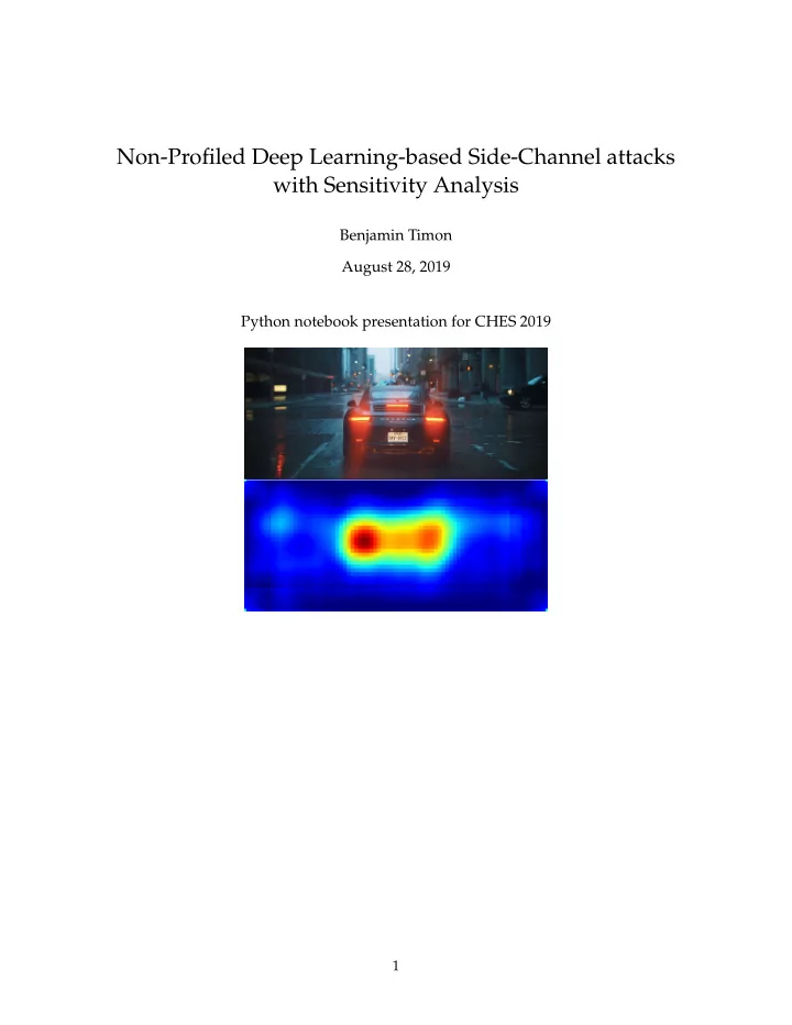 non profiled deep learning based side channel attacks