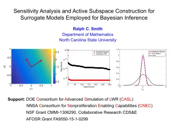 Sensitivity Analysis and Active Subspace Construction for  Surrogate Models Employed for Bayesian