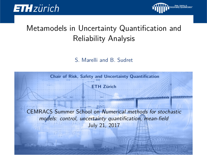 metamodels in uncertainty quantification and reliability