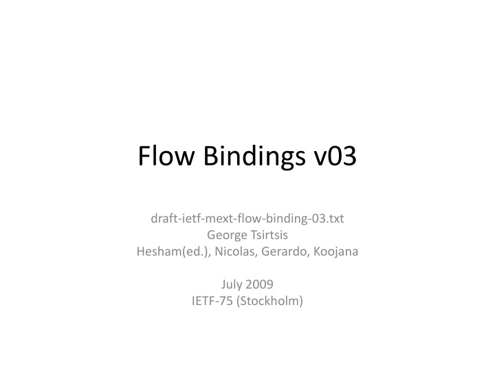 flow bindings v03