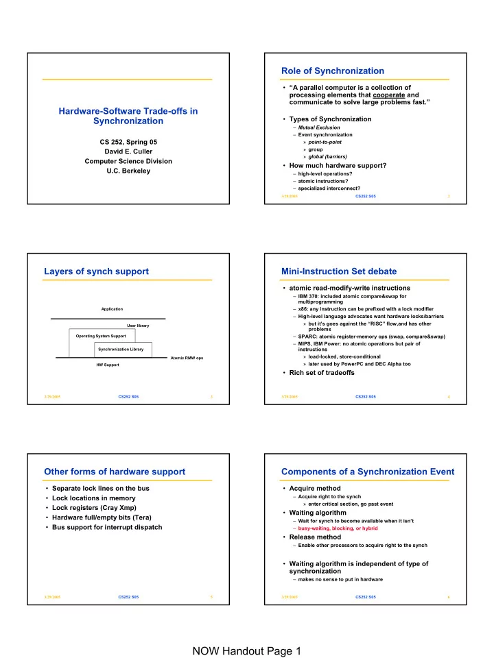 now handout page 1