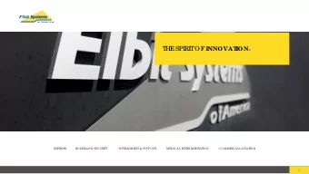 T  HE  SPI  RI  T  OF  INNOVAT ION   DE  F  E  NSE  HOME  L  AND SE  CURIT  Y  SUST  AINME  NT