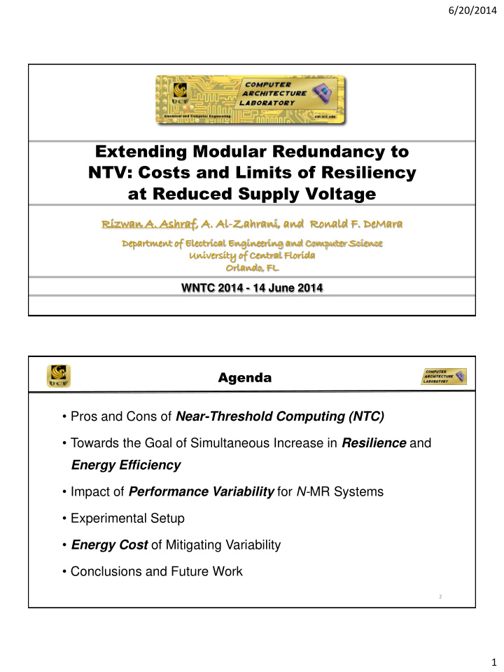 extending modular redundancy to ntv costs and limits of