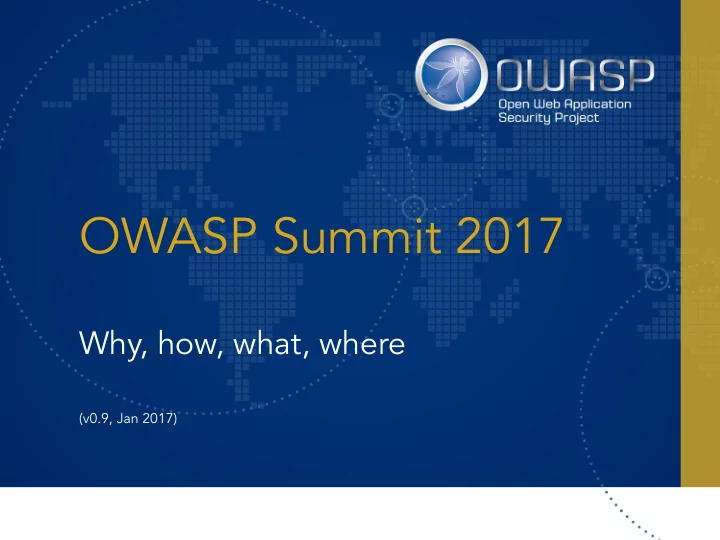 owasp summit 2017