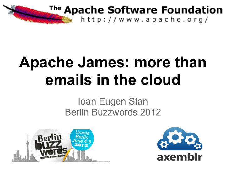 apache james more than emails in the cloud