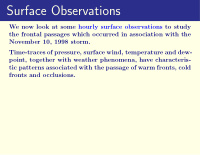 surface observations
