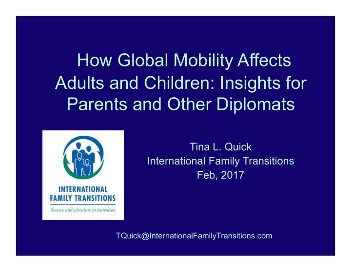 how global mobility affects adults and children insights