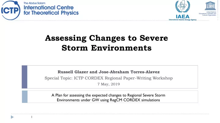 assessing changes to severe storm environments