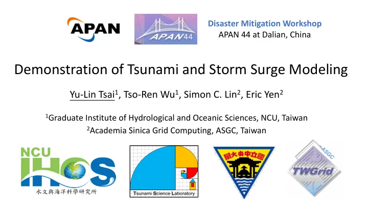 demonstration of tsunami and storm surge modeling