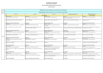 THE UNIVERSITY OF HONG KONG  FACULTY OF SOCIAL SCIENCES  16th Annual Research Postgraduate
