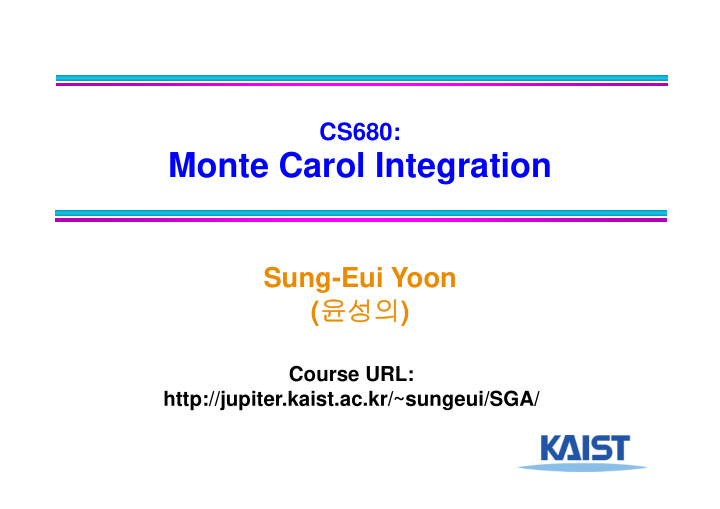 monte carol integration