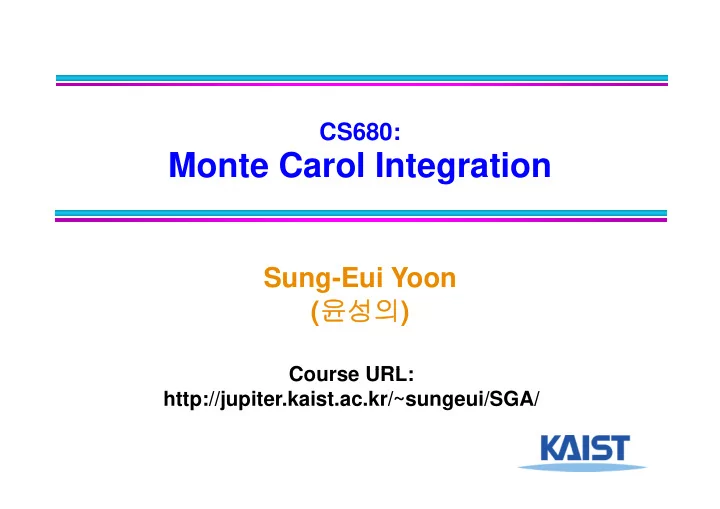 monte carol integration