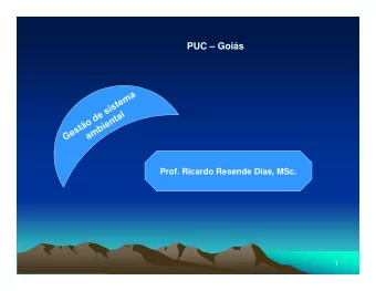 PUC  Gois  Prof. Ricardo Resende Dias, MSc.  1  2  3  4  RAZES PARA ADOO DE PRTICAS