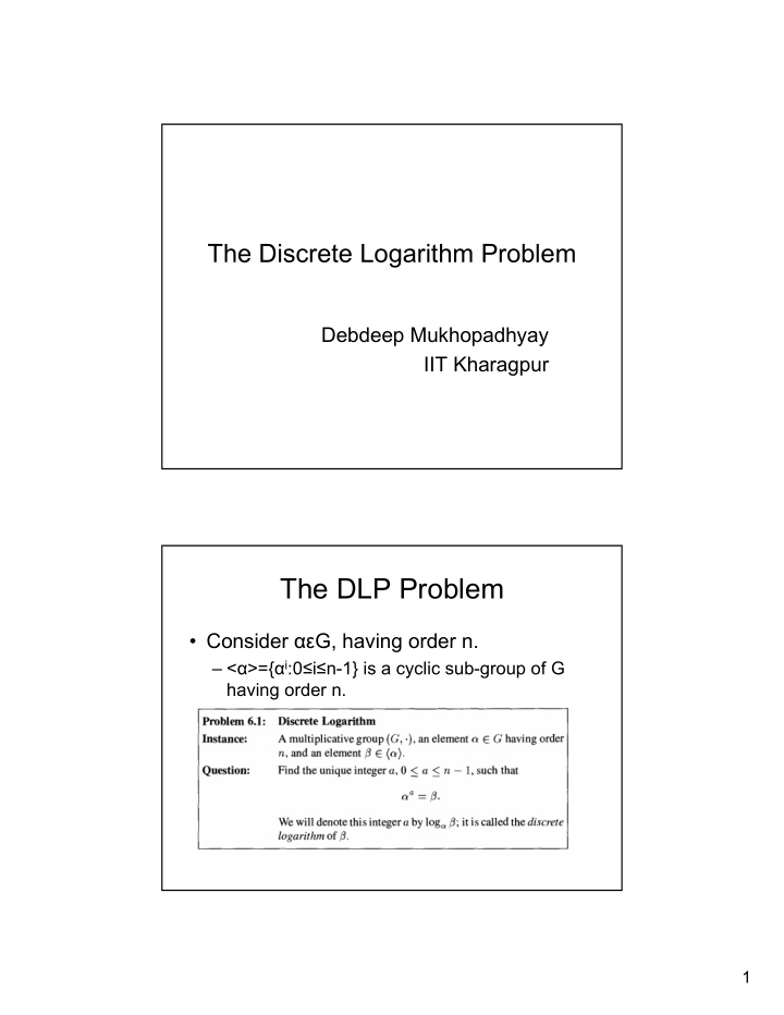 the dlp problem