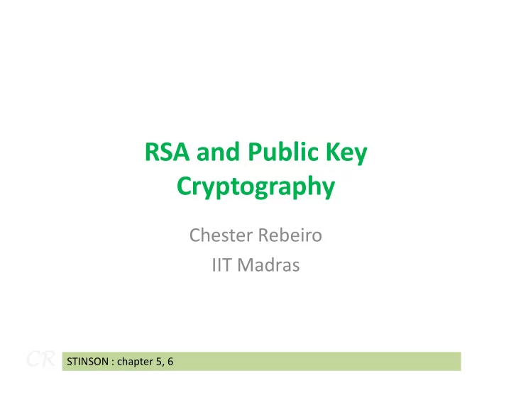 rsa and public key cryptography cryptography