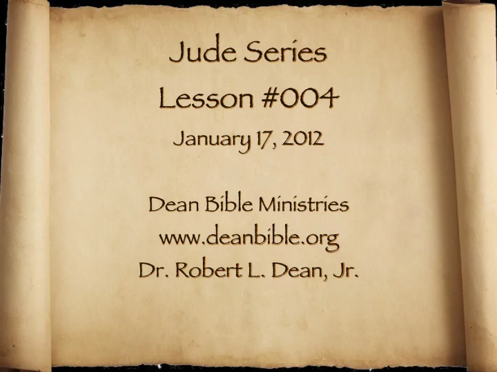 jude series lesson 004