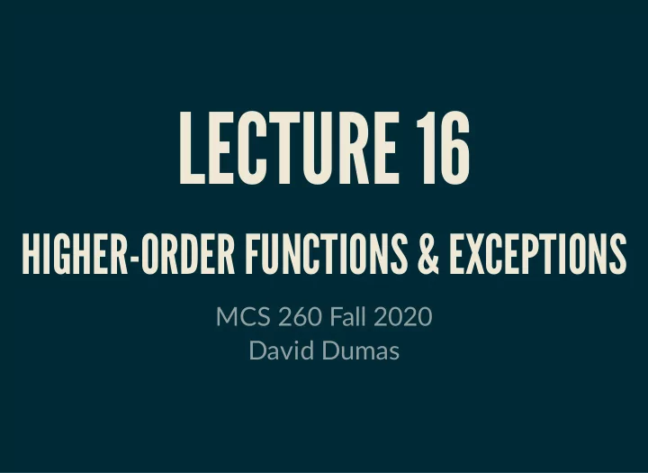 lecture 16