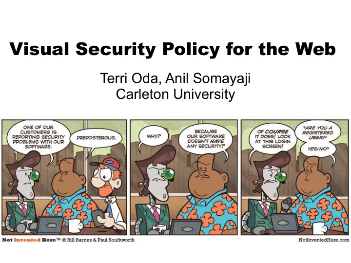 visual security policy for the web